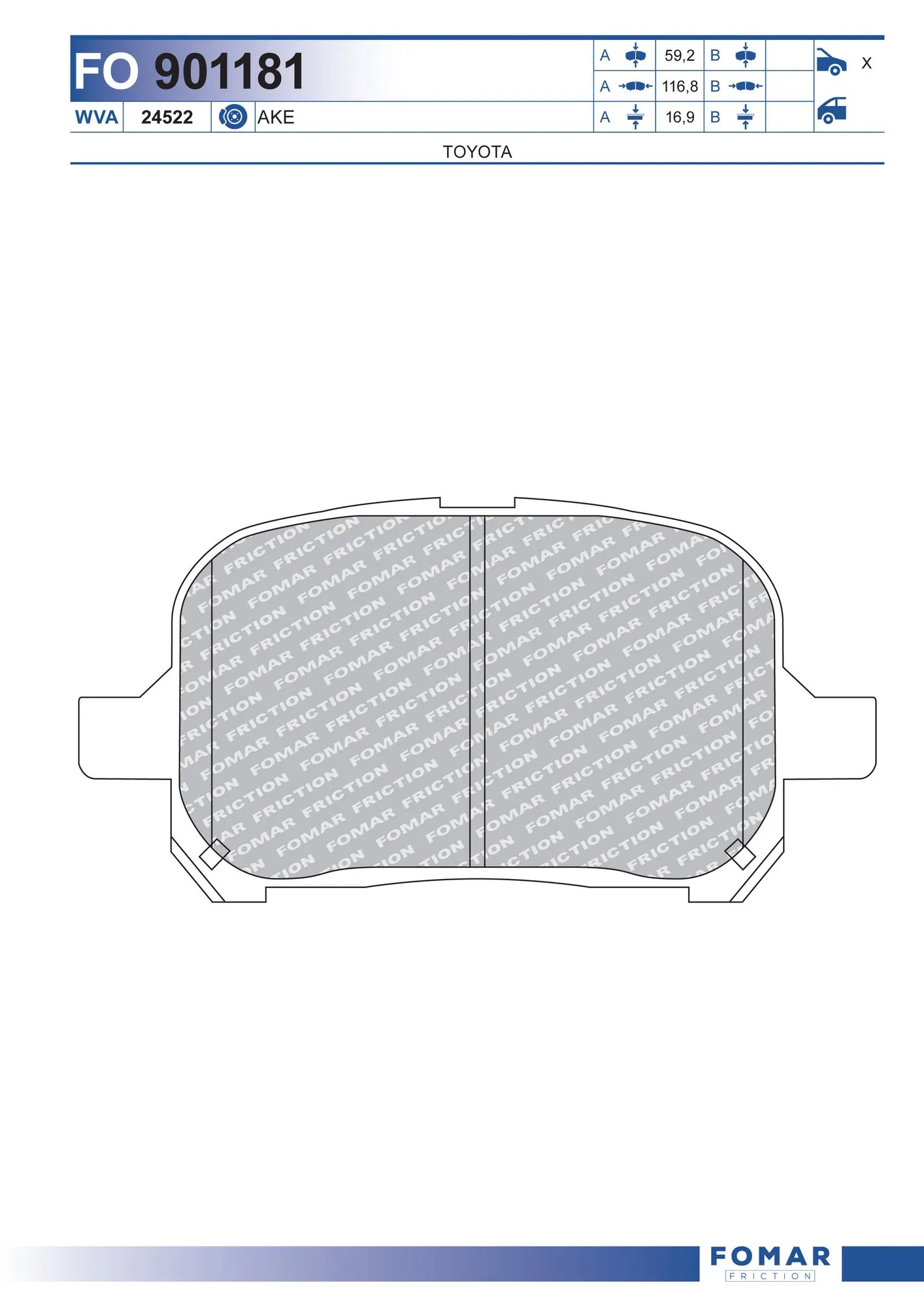 Brake Pad Set, disc brake